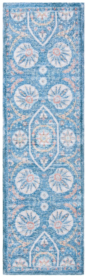 Safavieh Saffron 551 Hand Loomed 60% Polyester / 40 % Cotton Rug Blue / Creme 8' x 10'