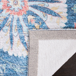 Safavieh Saffron 551 Hand Loomed 60% Polyester / 40 % Cotton Rug Blue / Creme 8' x 10'