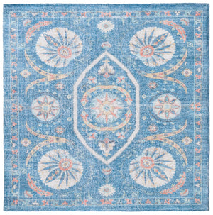 Safavieh Saffron 551 Hand Loomed 60% Polyester / 40 % Cotton Rug Blue / Creme 8' x 10'
