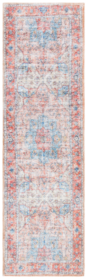 Safavieh Saffron 554 Hand Loomed 60% Polyester / 40 % Cotton Rug Rust / Blue 8' x 10'