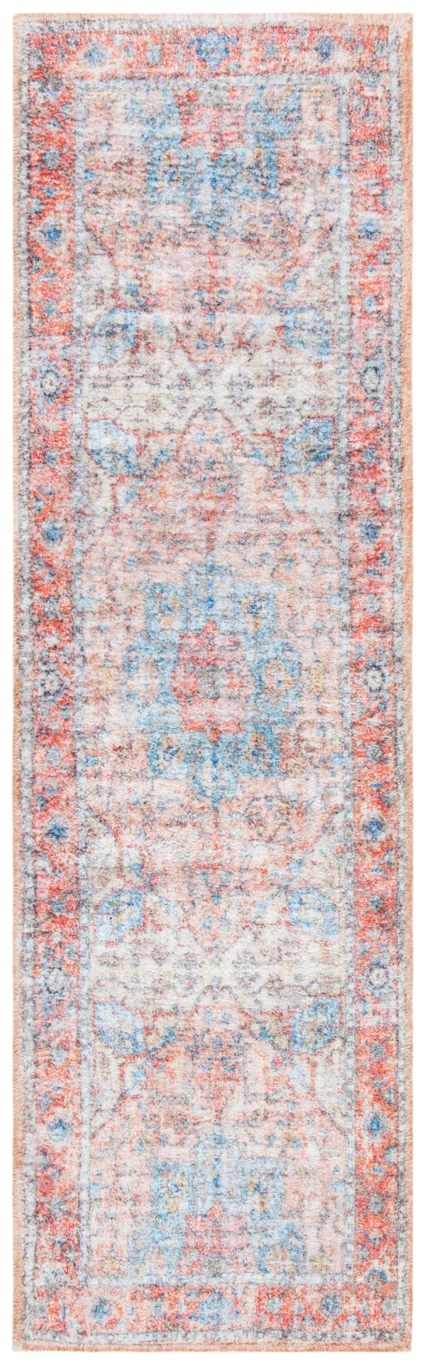 Safavieh Saffron 554 Hand Loomed 60% Polyester / 40 % Cotton Rug Rust / Blue 8' x 10'