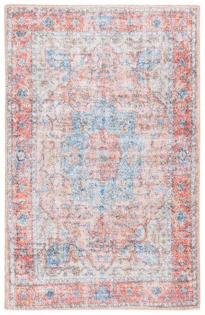 Safavieh Saffron 554 Hand Loomed 60% Polyester / 40 % Cotton Rug Rust / Blue 8' x 10'