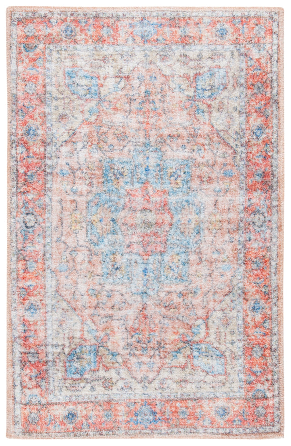 Safavieh Saffron 554 Hand Loomed 60% Polyester / 40 % Cotton Rug Rust / Blue 8' x 10'