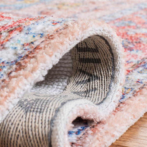 Safavieh Saffron 554 Hand Loomed 60% Polyester / 40 % Cotton Rug Rust / Blue 8' x 10'