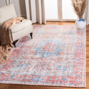Safavieh Saffron 554 Hand Loomed 60% Polyester / 40 % Cotton Rug Rust / Blue 8' x 10'