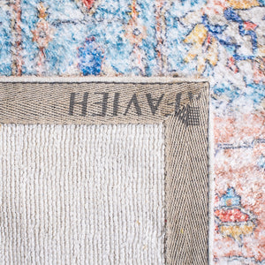 Safavieh Saffron 554 Hand Loomed 60% Polyester / 40 % Cotton Rug Rust / Blue 8' x 10'