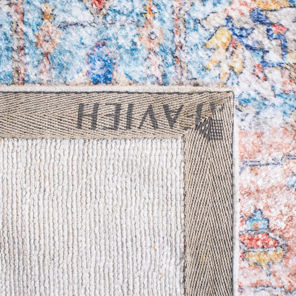 Safavieh Saffron 554 Hand Loomed 60% Polyester / 40 % Cotton Rug Rust / Blue 8' x 10'