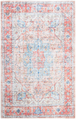 Safavieh Saffron 554 Hand Loomed 60% Polyester / 40 % Cotton Rug Rust / Blue 8' x 10'