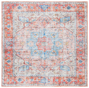 Safavieh Saffron 554 Hand Loomed 60% Polyester / 40 % Cotton Rug Rust / Blue 8' x 10'