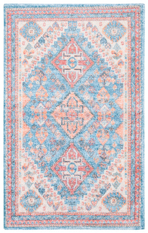 Safavieh Saffron 556 Hand Loomed 60% Polyester / 40 % Cotton Rug Blue / Rust 8' x 10'