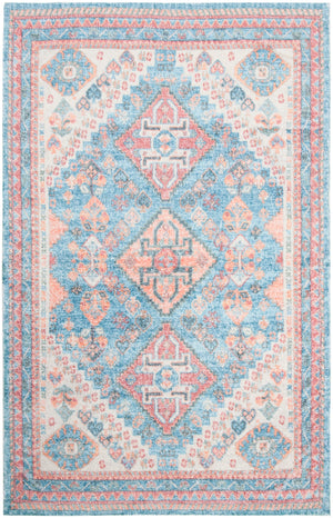 Safavieh Saffron 556 Hand Loomed 60% Polyester / 40 % Cotton Rug Blue / Rust 8' x 10'