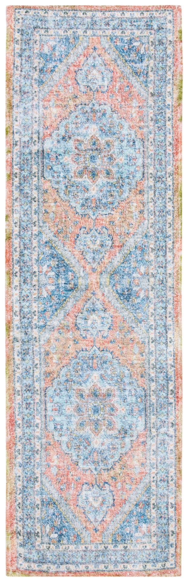 Safavieh Saffron 559 Hand Loomed 60% Polyester / 40 % Cotton Rug Blue / Rust 8' x 10'