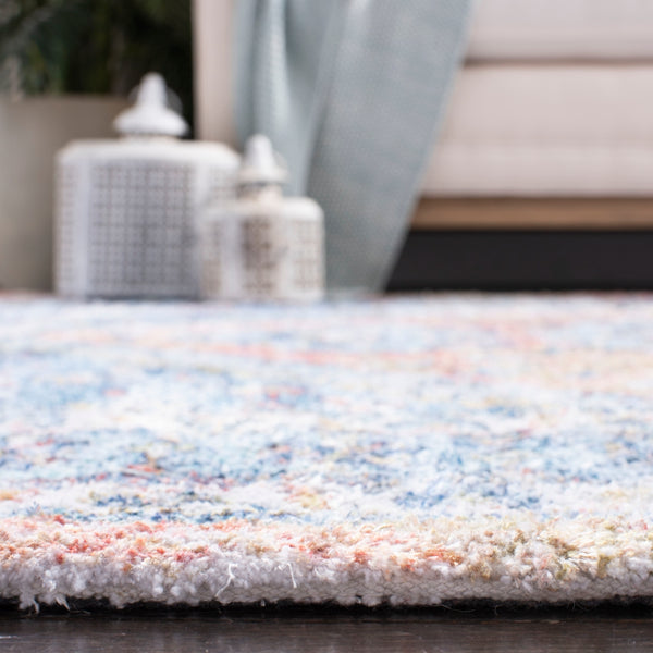 Safavieh Saffron 559 Hand Loomed 60% Polyester / 40 % Cotton Rug Blue / Rust 8' x 10'