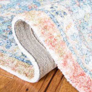 Safavieh Saffron 559 Hand Loomed 60% Polyester / 40 % Cotton Rug Blue / Rust 8' x 10'