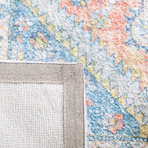 Safavieh Saffron 559 Hand Loomed 60% Polyester / 40 % Cotton Rug Blue / Rust 8' x 10'