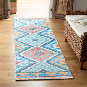 Safavieh Saffron 560 Hand Loomed 60% Polyester / 40 % Cotton Rug Blue / Aqua 8' x 10'