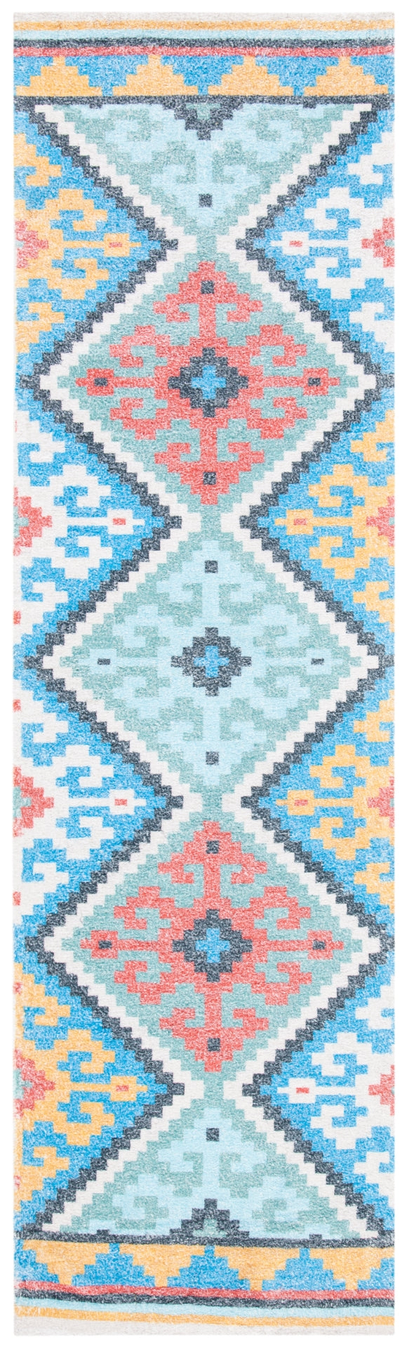 Safavieh Saffron 560 Hand Loomed 60% Polyester / 40 % Cotton Rug Blue / Aqua 8' x 10'