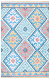 Safavieh Saffron 560 Hand Loomed 60% Polyester / 40 % Cotton Rug Blue / Aqua 8' x 10'
