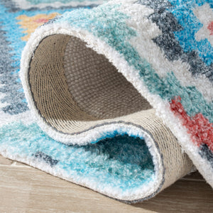 Safavieh Saffron 560 Hand Loomed 60% Polyester / 40 % Cotton Rug Blue / Aqua 8' x 10'