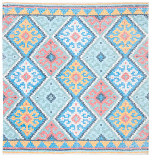 Safavieh Saffron 560 Hand Loomed 60% Polyester / 40 % Cotton Rug Blue / Aqua 8' x 10'