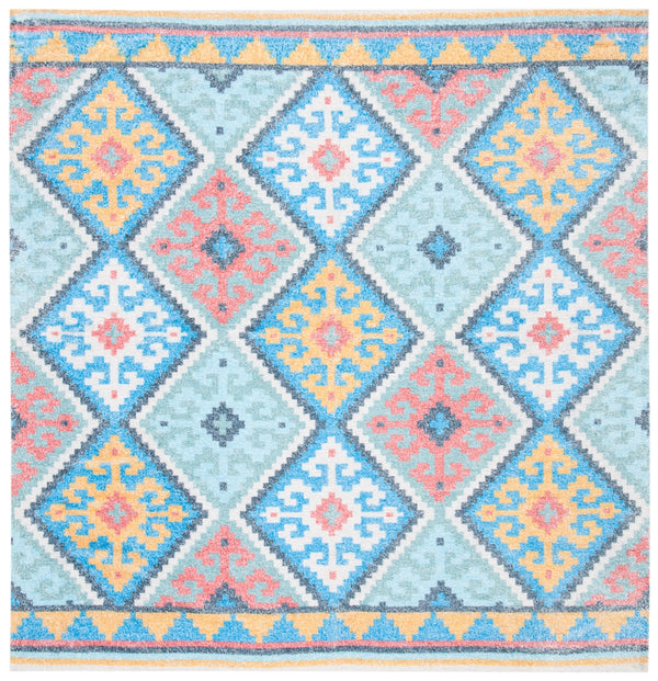 Safavieh Saffron 560 Hand Loomed 60% Polyester / 40 % Cotton Rug Blue / Aqua 8' x 10'
