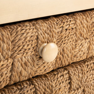 Rosario Woven Wood Nightstand Natural Wood SFV1303A