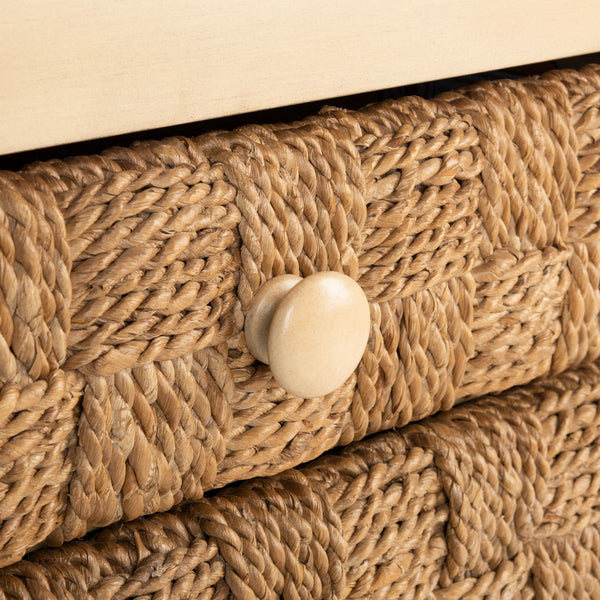 Rosario Woven Wood Nightstand Natural Wood SFV1303A