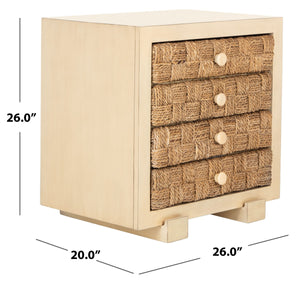 Rosario Woven Wood Nightstand Natural Wood SFV1303A