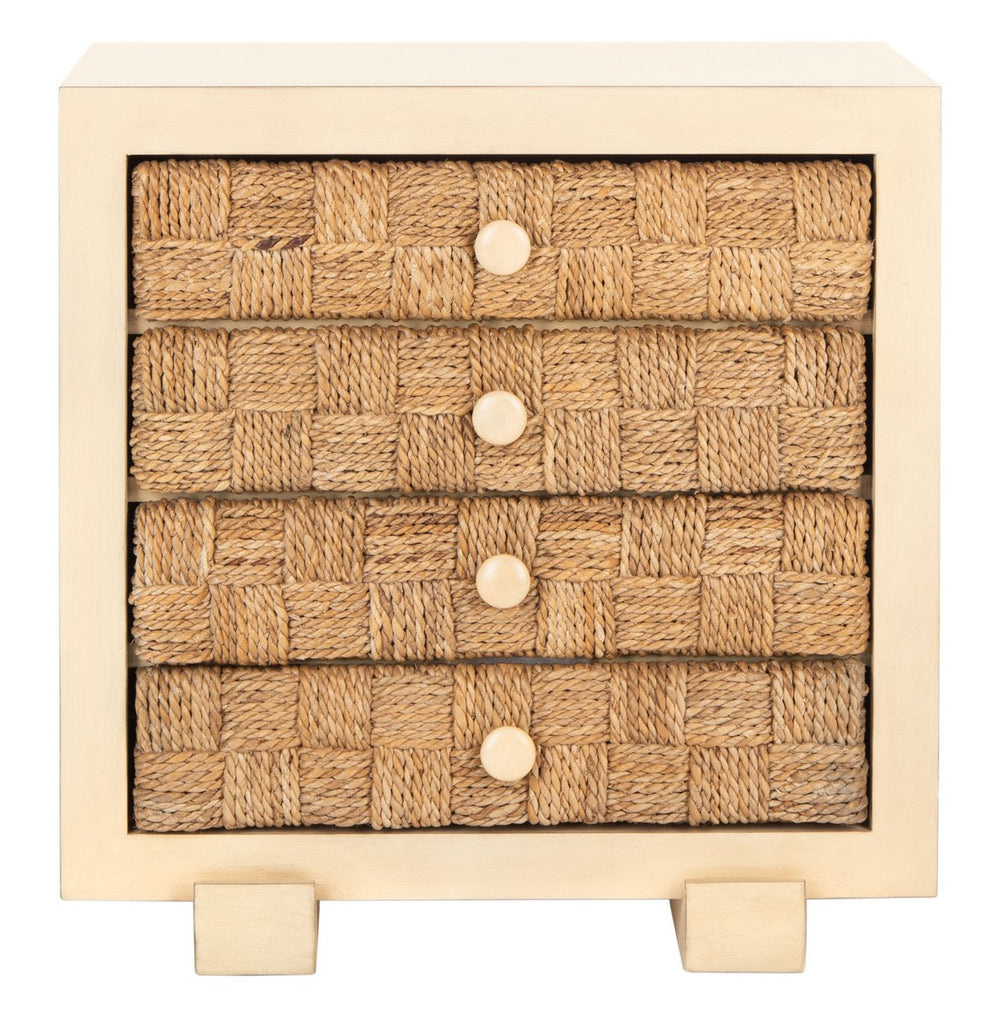 Rosario Woven Wood Nightstand Natural Wood SFV1303A