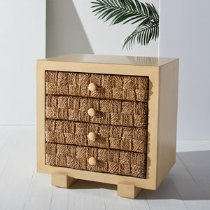 Rosario Woven Wood Nightstand Natural Wood SFV1303A