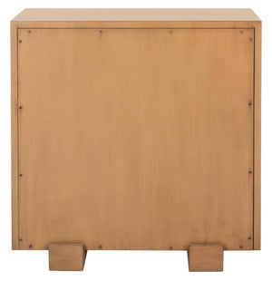 Rosario Woven Wood Nightstand Natural / Dark Brown Wood SFV1303B