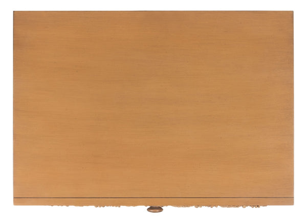 Rosario Woven Wood Nightstand Natural / Dark Brown Wood SFV1303B