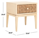 Armand Woven Wood Nightstand Natural Wood SFV1304A