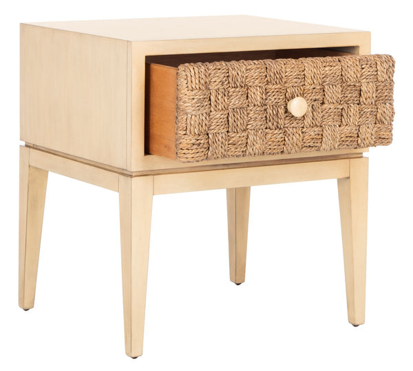 Armand Woven Wood Nightstand Natural Wood SFV1304A