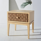 Armand Woven Wood Nightstand Natural Wood SFV1304A