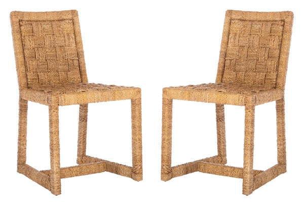 Jermaine Woven Dining Chair Natural Wood SFV1308A-SET2