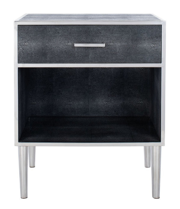 Tammy Faux Shagreen Nightstand: Exotic Texture, Sleek Design & Stylish Storage for Modern Spaces