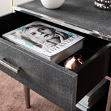 Tammy 1 Drawer Faux Shagreen Nightstand