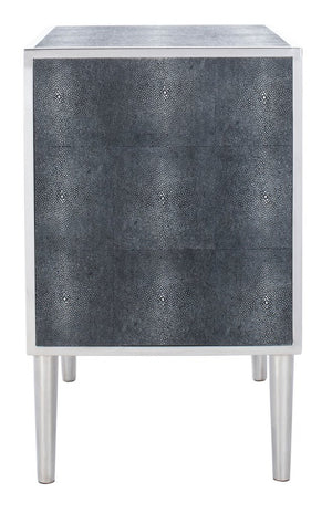 Tammy Faux Shagreen Nightstand: Exotic Texture, Sleek Design & Stylish Storage for Modern Spaces
