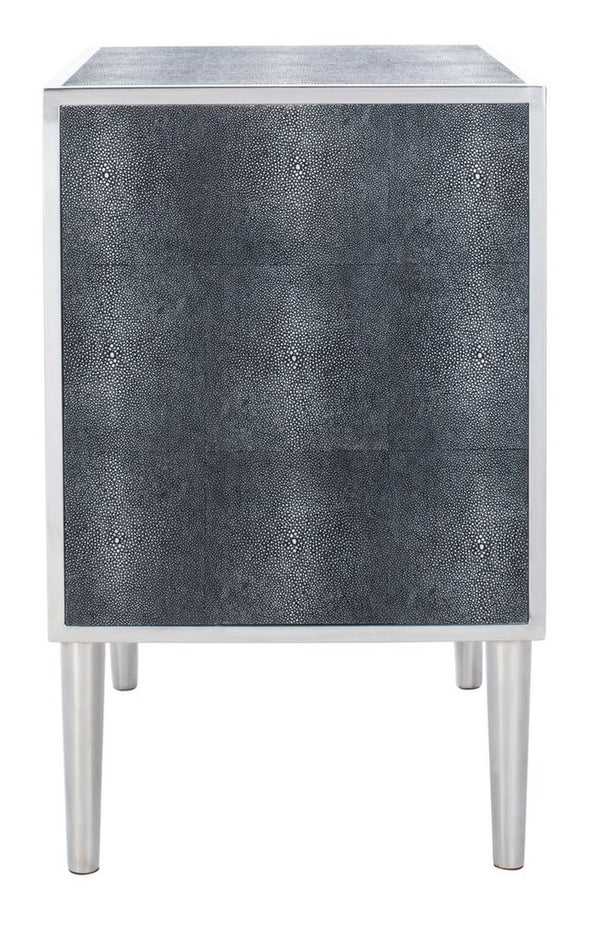 Tammy Faux Shagreen Nightstand: Exotic Texture, Sleek Design & Stylish Storage for Modern Spaces