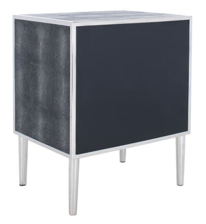 Tammy Faux Shagreen Nightstand: Exotic Texture, Sleek Design & Stylish Storage for Modern Spaces