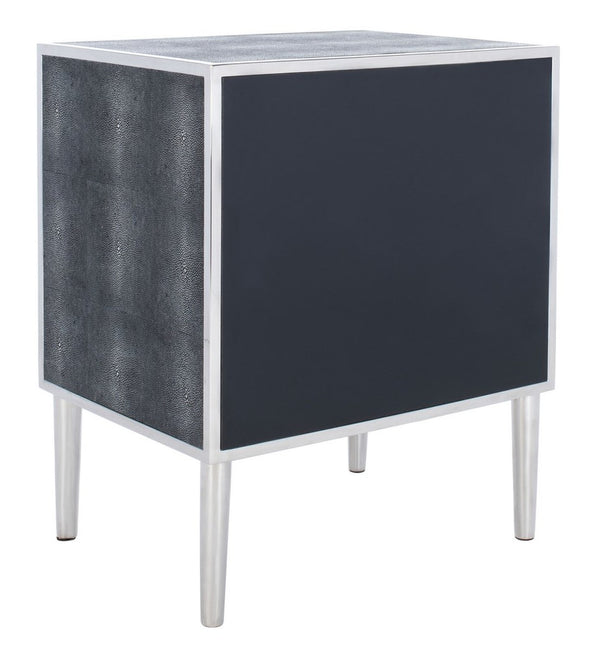 Tammy Faux Shagreen Nightstand: Exotic Texture, Sleek Design & Stylish Storage for Modern Spaces