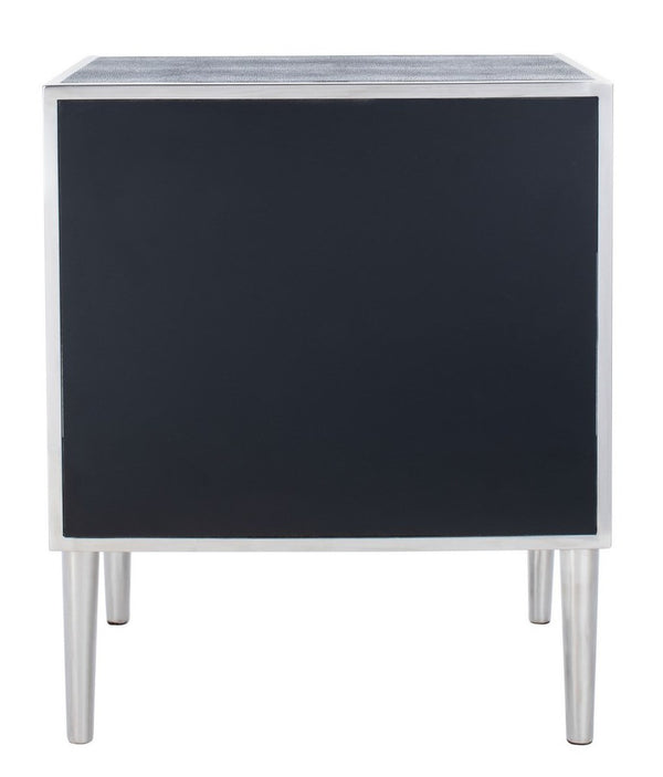 Tammy Faux Shagreen Nightstand: Exotic Texture, Sleek Design & Stylish Storage for Modern Spaces