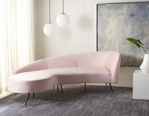 Evangeline Velvet Parisian Sofa - Luxurious Couture Design with Sculptural Elegance for Living Spaces