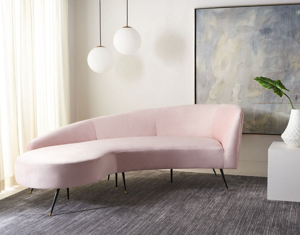 Evangeline Velvet Parisian Sofa - Luxurious Couture Design with Sculptural Elegance for Living Spaces