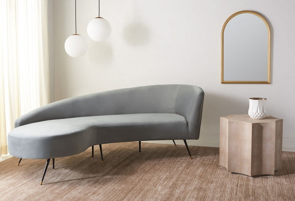 Evangeline Velvet Parisian Sofa - Luxurious Couture Design with Sculptural Elegance for Living Spaces