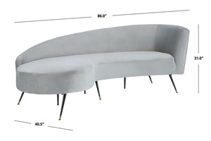 Evangeline Velvet Parisian Sofa - Luxurious Couture Design with Sculptural Elegance for Living Spaces