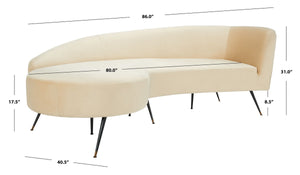 Safavieh Evangeline Velvet Parisian Sofa SFV2101F