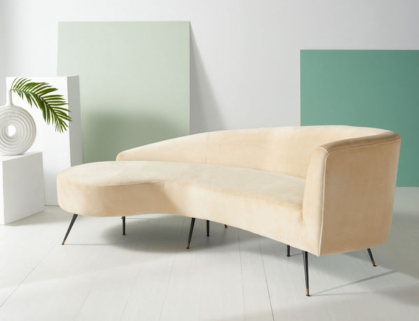 Safavieh Evangeline Velvet Parisian Sofa SFV2101F