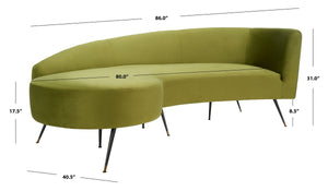 Safavieh Evangeline Velvet Parisian Sofa SFV2101G